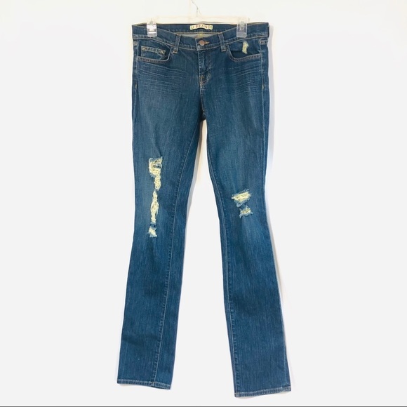 J Brand Jeans Pencil Leg Distressed Jeans - Picture 2 of 8